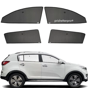 Fit For Kia Sportage 11-16 Side Window Black Silver Privacy Camp Sunshade 4pcs - Picture 1 of 15