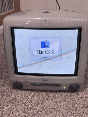 Vintage Apple iMac G3 M5521 grafite 400 MHz 128 MB DVD senza HDD OS9 CD di avvio incluso - Immagine 1 di 4