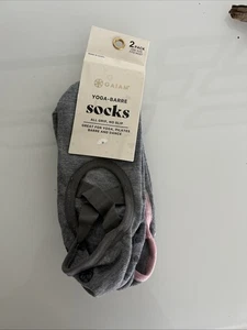 2 pares de calcetines Gaiam Yoga Barre - grises y negros - Imagen 1 de 3