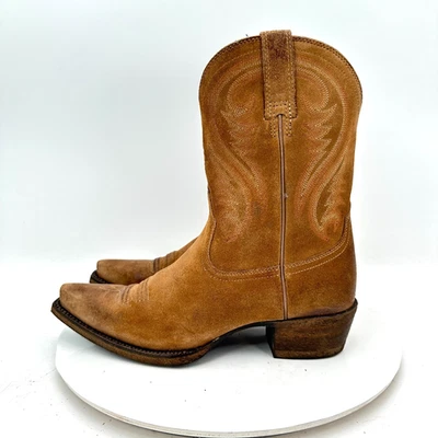 Ariat Women Size 7B Brown Suede Pointed Toe Pull On Western Cowboy Boot - Image 1 of 4