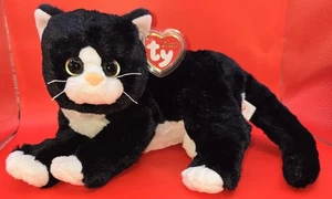 TY Classic SHADOW Kitty Cat Black & White Tuxedo Green Eyes 2014 Stuffed Plush - Picture 1 of 9