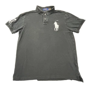 Camisa Polo Ralph Lauren Para Hombres M Negra Blanca Big Pony Logo 3 Y2K Piqué Clásica - Imagen 1 de 22