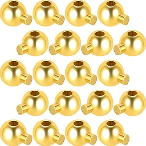 20 Stck. Quetschperlen zur Schmuckherstellung, Metall Kordel Ende Quetschung B Stil - Gold  - Bild 1 von 6