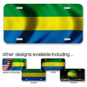 Matrícula de aluminio de alta calidad - Bandera de Gabón (Gabonesa) - Muchas opciones - Imagen 1 de 10