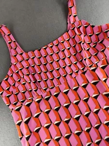 Mini Vestido Diane Von Furstenberg X Target Rosa Moderno Geométrico DVF Talla 16 - Imagen 1 de 18