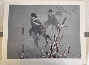 Phillip Crowe Snowy Refuge signiert limitierte Auflage Offset Lithographie Druck - Bild 1 von 12