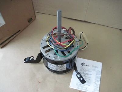 Motor aire acondicionado habitación Century 9647 1/6 CV, PSC, 1075 RPM, 3 velocidades, 115 V, 48 años Foto 1 de 4