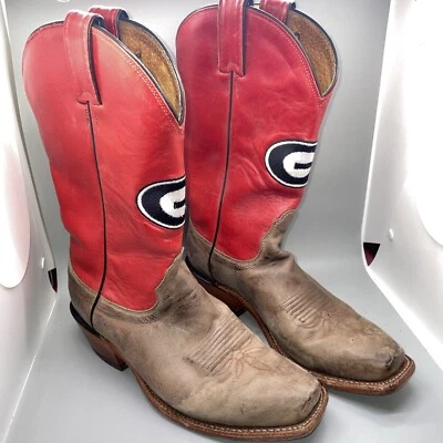 Botas Vaqueras Nocona UGA Georgia Bulldogs De Colección 8 1/2 B Foto 1 de 4