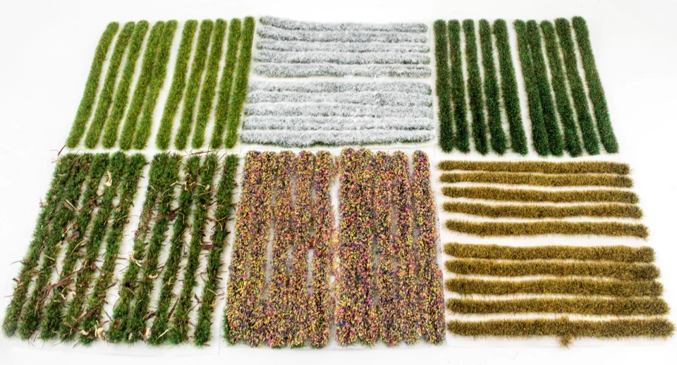 Static Grass Tuft Strips 4mm Selection WWScenics Model Railway Diorama Scenery - Image 1 of 1