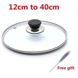 Frypan Pot Saucepan Frying Pan Cookware Splatter Guard Screen Glass Lid Cover - Picture 1 of 12