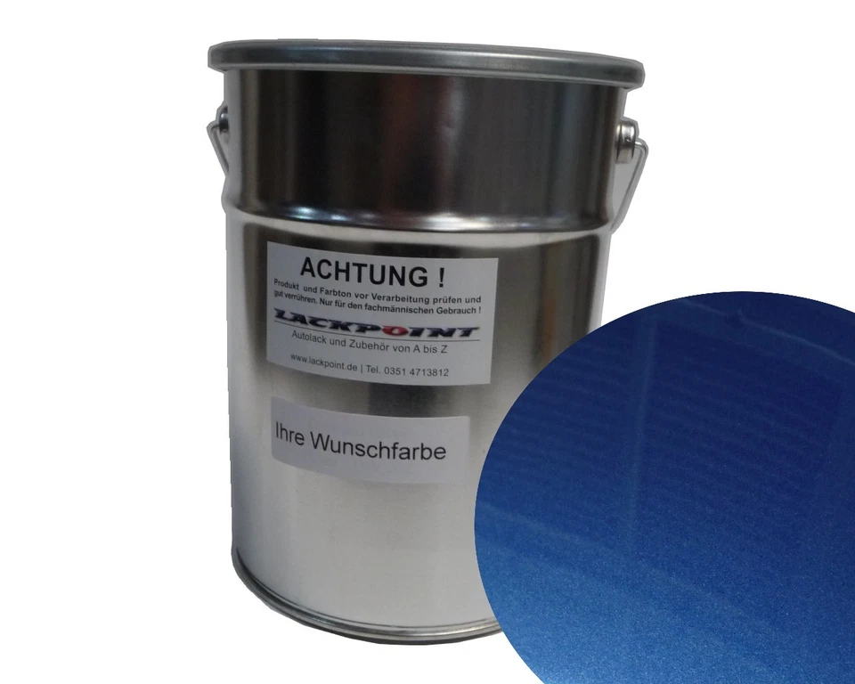 0,5L Spritzfertig Basislack geeignet für VW LR5Z Rising Blue Metallic Autolack - Bild 1 von 1