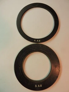 Antik 1800er 3AX & 4AX Großformat Messing Objektiv Flansch Halter 50mm & 65mm - Bild 1 von 6