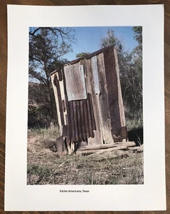 Impresión Outhouse anterior Americana Texas 14 1/4" por 11" impresión vintage - Imagen 1 de 2