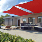 16' X 20' Red Rectangle Sun Shade Sail Outdoor Patio Canopy Mash Material Uv ...