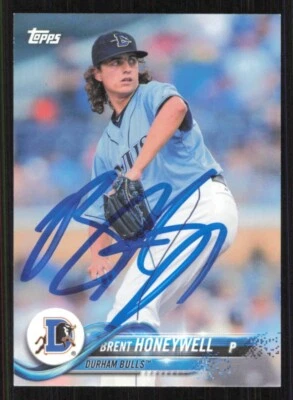 BRENT HONEYWELL Autograph 2018 Topps Pro Debut card auto TAMPA BAY RAYS - Image 1 of 2