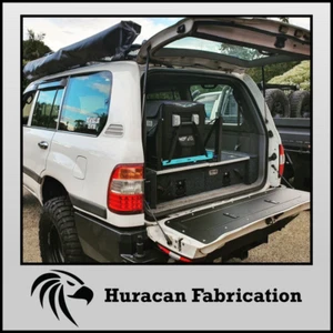 FJ100 Landcruiser tailgate storage FJ105 lx470 black powder coated - Picture 1 of 8