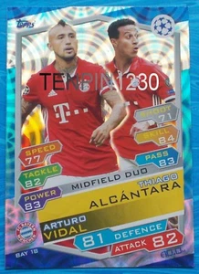 MATCH ATTAX CHAMPIONS LEAGUE 2016/2017 ALCANTARA - VIDAL MIDFIELD DUO #BAY 18 - Picture 1 of 1