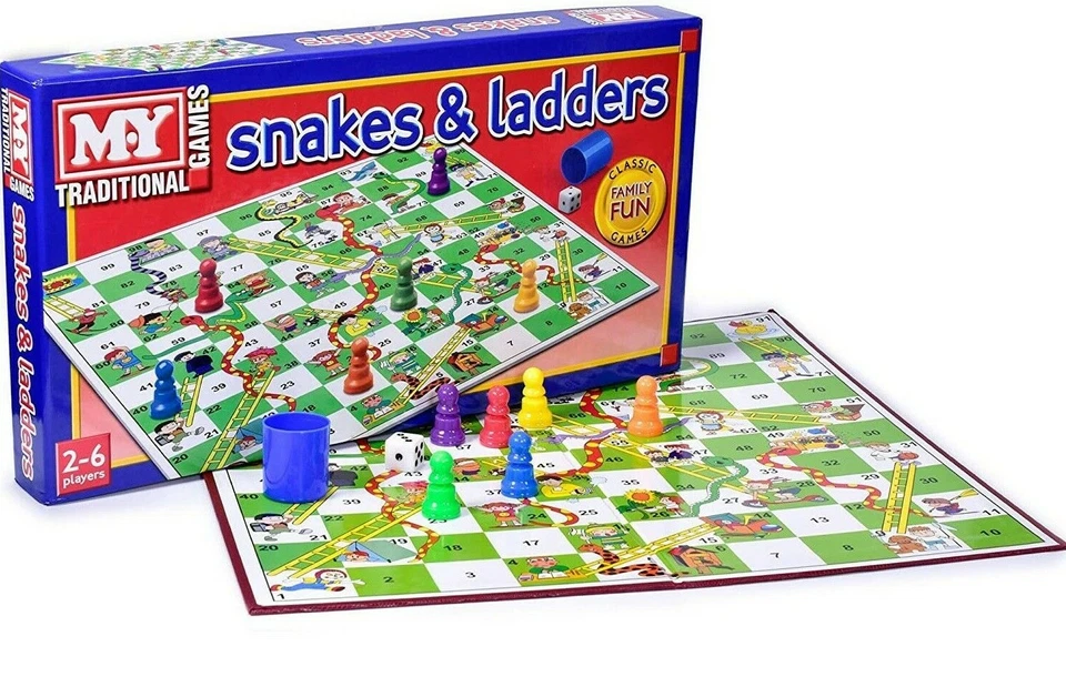Snakes & Ladders Board Game Traditional Children Games X 1 Gift UK SELLER