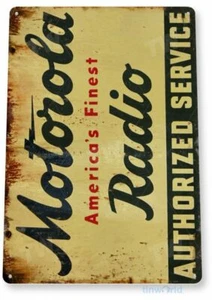 MOTOROLA RADIO 11 X 8 TIN SIGN NOSTALGIC REPRODUCTION ADVERTISEMENT - Picture 1 of 1
