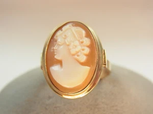 Beautiful Gem Ring 333 Yellow Gold Antique Woman Circa 1900 Signed GPC Circa 1960 - Picture 1 of 8