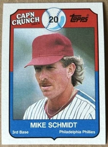 MIKE SCHMIDT HOF 1989 TOPPS CAP'N CRUNCH Card #16 NM-MT Condition - Picture 1 of 2