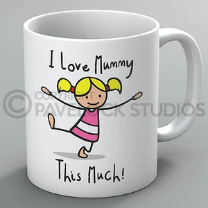 Tazza Mug I Love Mummy This Much mamma festa della mamma mamma compleanno regalo carino - Foto 1 di 1