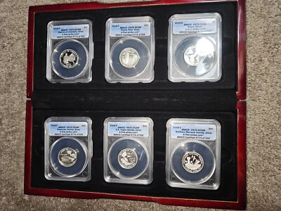 🌟2009-S ANACS PR70 DCAM First Strike 6-Coin Silver Quarter Proof Set #774/999 - Image 1 of 4