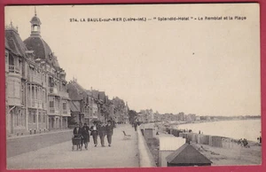 R* FRANCE OLD POSTCARD BAULE-sur-MER, HOTEL SPLENDID & BEACH UNPOSTED #1116 - Picture 1 of 2
