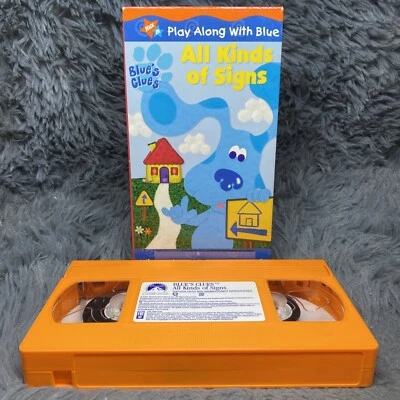 Blues Clues All Kinds of Signs VHS 2001 Nick Jr. Sign Language ASL Marlee Marlin - Image 1 of 4