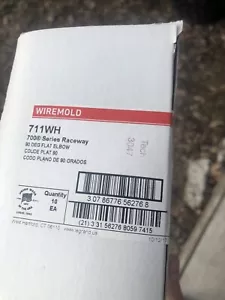 (Lot of 10) New Wiremold 711WH 0 Series Raceway Deg. Flat Elbow White - Picture 1 of 1