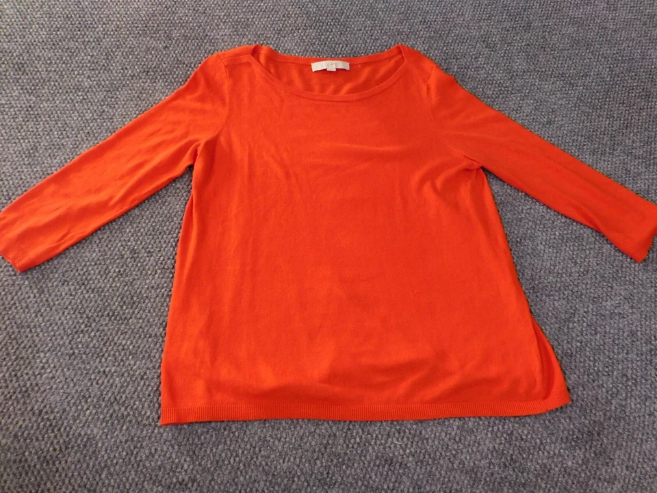Suéter Loft Mediano Naranja Jersey Elástico Mujer Algodón Nylon Clásico Foto 1 de 4