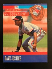 1991 Pepsi Superstar David Justice #9 Atlanta Braves