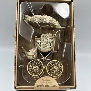 Kurt Adler Louis Nichole Victorian Christmas Ornament Baby In Carriage NIB - Picture 1 of 8