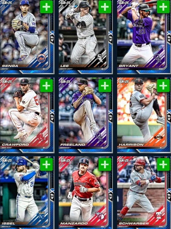 [DIGITAL] Topps Bunt - 2025 Base 25 S1 - Tier 7 Blue Lightning - K to Z - Pick - Image 1 of 1