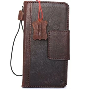 Genuine Vintage Leather Case for Samsung Galaxy Note 8 Book Wallet Magnet Cover - Picture 1 of 6