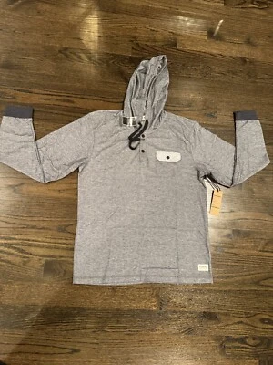 NUEVO CON ETIQUETAS EZEKIEL Hombre Manga Larga Algodón Gris Sudadera con Capucha Con Bolsillo. XL Foto 1 de 4