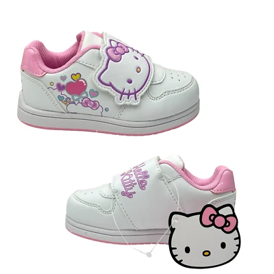 Zapatillas sin cordones Hello Kitty para niñas pequeñas talla 9 blancas/rosa ligeras y cómodas Foto 1 de 4