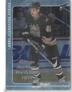 2000-01 BAP Signature Series Chicago Sun-Times platino #248 Sergei Gonchar/10 - Imagen 1 de 3