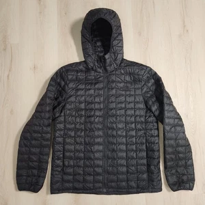 North Face Jacket Mens Large Black Thermoball Eco Hooded Insulated Outdoors Hike - Picture 1 of 12