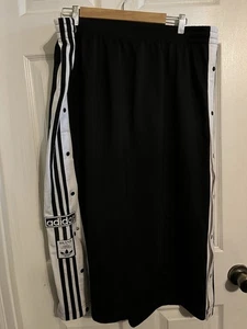 ADIDAS ORIGINALS WOMENS  ADIBREAK TREFOIL  Snap SKIRT ~SIZE 2XL Black/White - Picture 1 of 3