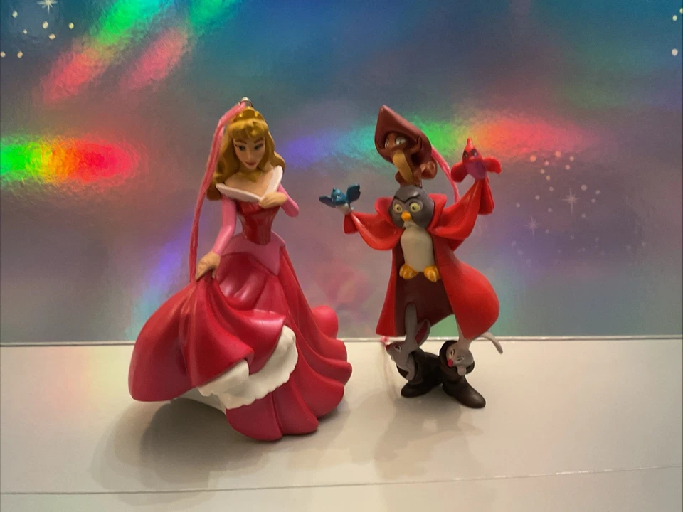 Disney Aurora and Owl In Coat from Sleeping Beauty Christmas Ornament Set - Image 1 of 1