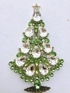 SOPORTE DE ÁRBOL DE NAVIDAD DE DIAMANTES DE IMITACIÓN JOYERÍA ANTIGUA DECORACIÓN DE JOYAS - Imagen 1 de 5