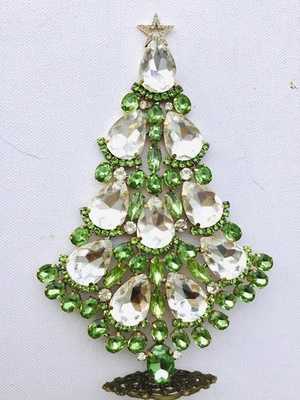 SOPORTE DE ÁRBOL DE NAVIDAD DE DIAMANTES DE IMITACIÓN JOYERÍA ANTIGUA DECORACIÓN DE JOYAS - Imagen 1 de 4