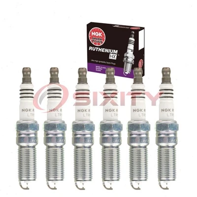 6 pc NGK Ruthenium HX Spark Plugs for 2014-2020 GMC Sierra 1500 4.3L V6 hp - Image 1 of 4