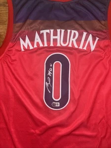 Benedict Mathurin Signed Autographed Arizona Wildcats Nike Elite Jersey BAS COA - Picture 1 of 5