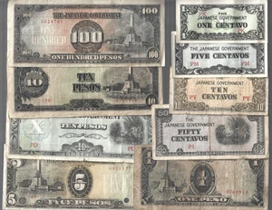 Japan ๐ WW2 Occupation Japanese Invasion money... assorted 9 notes๐ Lot #2915 - Picture 1 of 5