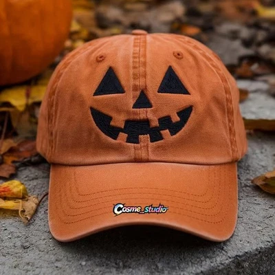 Модная дышащая бейсбольная кепка для Хэллоуина с защитой от ультрафиолета легкая шапка-тыква  - Изображение 1 из 4