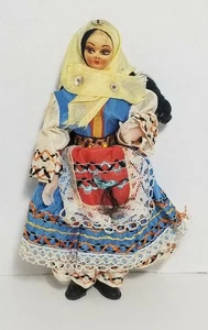Vintage griechische Souvenir Puppe Frau Sammlerstück Kunststoff - Bild 1 von 9
