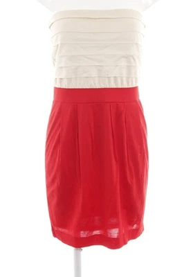 MANGO Vestido bandeau Mujeres Vestido Talla EU 38 rojo-blanco puro elegante - Imagen 1 de 4