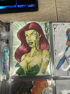 Poison Ivy SKIZZENKARTE VON RYAN KINCAID Original Kunst - Bild 1 von 2